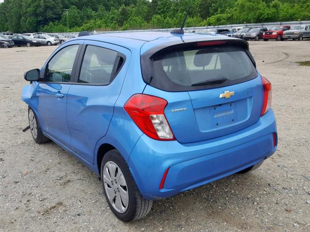 KL8CB6SAXHC840077 - 2017 CHEVROLET SPARK LS BLUE photo 3