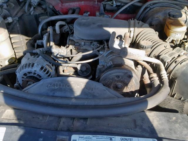 1GTDT19X0W8515654 - 1998 GMC SONOMA RED photo 7