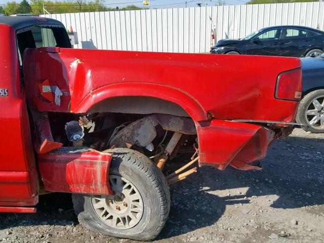 1GTDT19X0W8515654 - 1998 GMC SONOMA RED photo 9