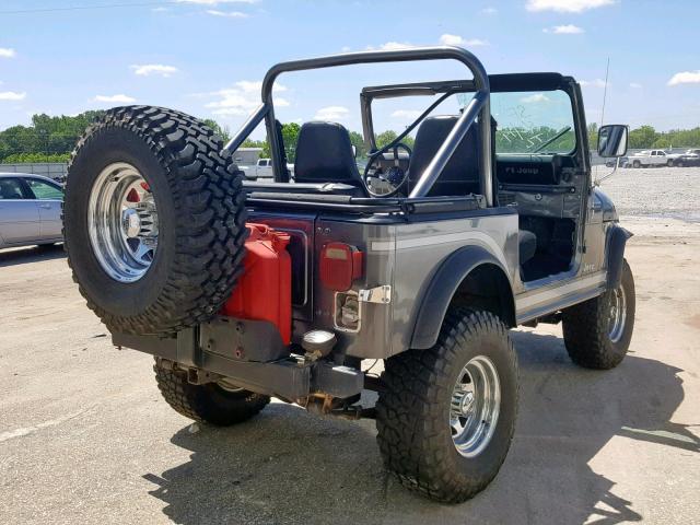 1JCCF87E3GT011397 - 1986 JEEP JEEP CJ7 CHARCOAL photo 4