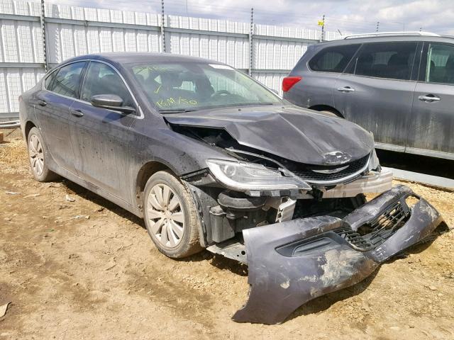 1C3CCCFB9GN182345 - 2016 CHRYSLER 200 LX GRAY photo 1