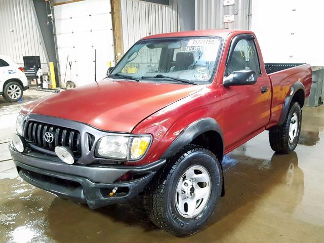 5TEPM62N72Z023602 - 2002 TOYOTA TACOMA RED photo 2