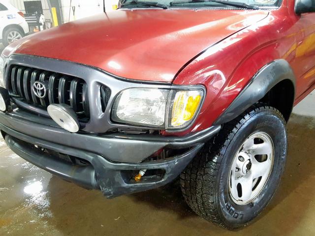 5TEPM62N72Z023602 - 2002 TOYOTA TACOMA RED photo 9