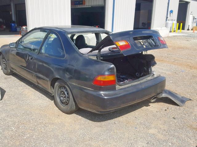 1HGEJ2124SL054970 - 1995 HONDA CIVIC DX BLACK photo 3