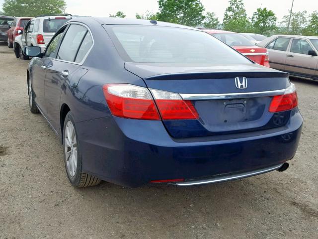 1HGCR2F82DA138488 - 2013 HONDA ACCORD EXL BLUE photo 3