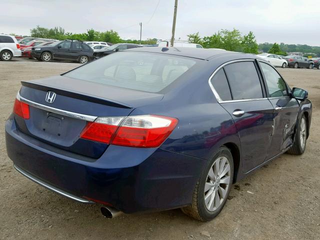 1HGCR2F82DA138488 - 2013 HONDA ACCORD EXL BLUE photo 4