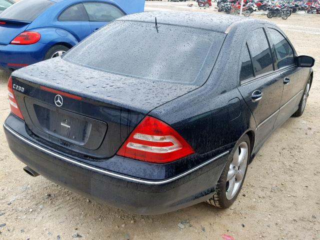 WDBRF52H66F762467 - 2006 MERCEDES-BENZ C 230 BLACK photo 4