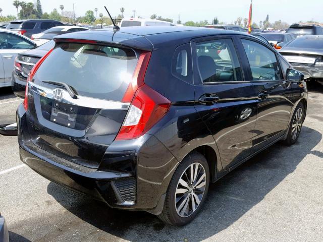 JHMGK5H73HS003688 - 2017 HONDA FIT EX BLACK photo 4