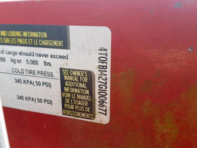 4T0FB1427G1006677 - 2016 UTILITY TRAILER RED photo 10