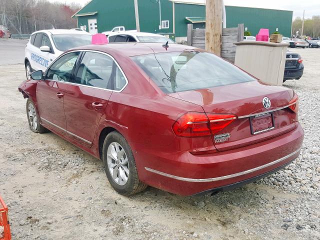 1VWAT7A33GC068814 - 2016 VOLKSWAGEN PASSAT S MAROON photo 3