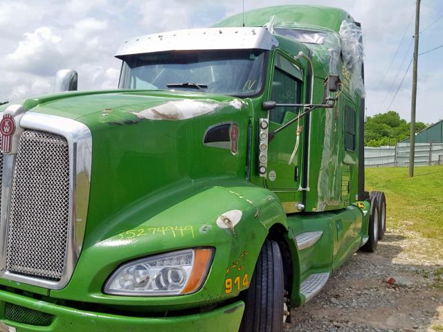 1XKAD49X1DJ332467 - 2013 KENWORTH CONSTRUCTI GREEN photo 9