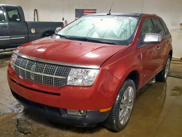 2LMDJ8JC4ABJ12984 - 2010 LINCOLN MKX RED photo 2