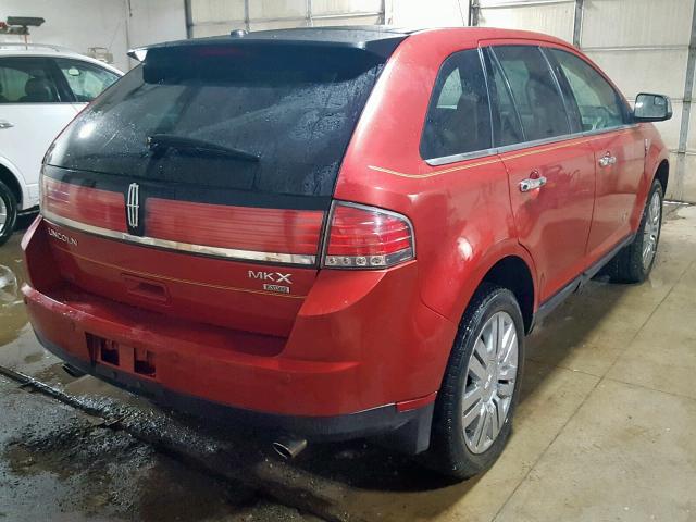 2LMDJ8JC4ABJ12984 - 2010 LINCOLN MKX RED photo 4