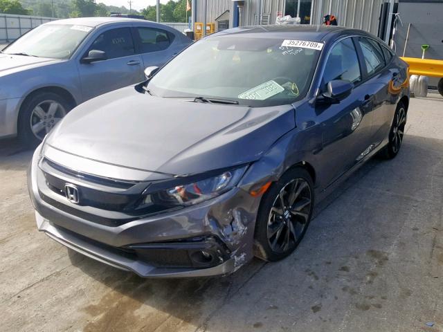 2HGFC2F88KH537032 - 2019 HONDA CIVIC SPOR GRAY photo 2