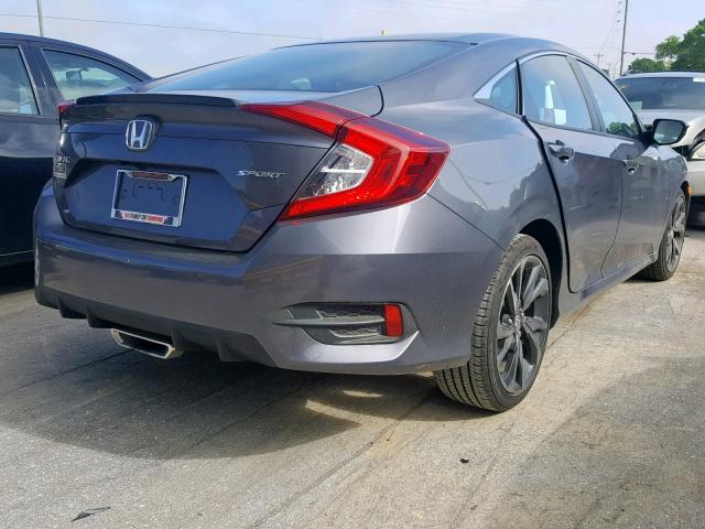 2HGFC2F88KH537032 - 2019 HONDA CIVIC SPOR GRAY photo 4