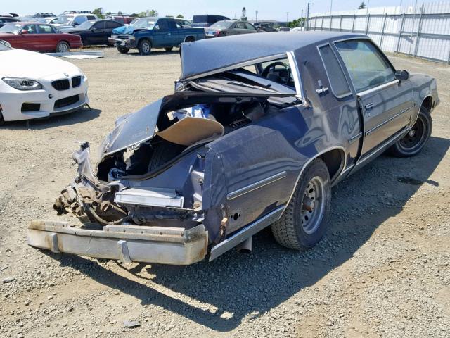 1G3AM47Y4ER350374 - 1984 OLDSMOBILE CUTLASS SU BLUE photo 4