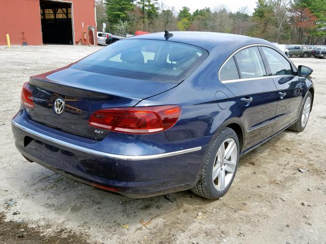 WVWAP7AN6DE560049 - 2013 VOLKSWAGEN CC SPORT BLUE photo 4