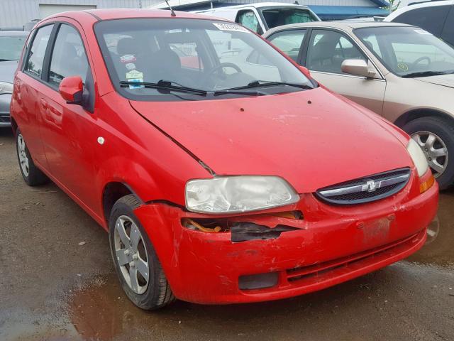 KL1TD66606B523619 - 2006 CHEVROLET AVEO BASE Қызыл фото 1