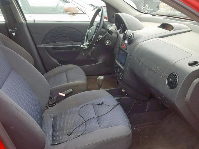 KL1TD66606B523619 - 2006 CHEVROLET AVEO BASE Қызыл фото 5