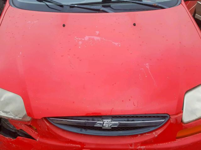 KL1TD66606B523619 - 2006 CHEVROLET AVEO BASE Қызыл фото 7