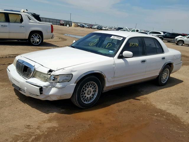 2MEFM74W0YX741606 - 2000 MERCURY GRAND MARQ WHITE photo 2