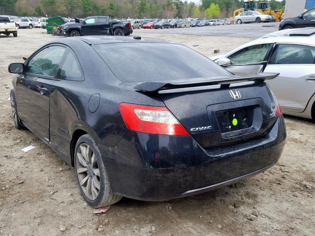 2HGFG21519H704343 - 2009 HONDA CIVIC SI BLACK photo 3