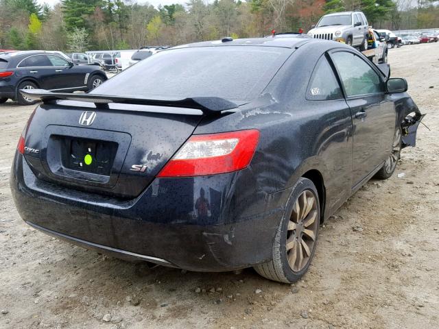 2HGFG21519H704343 - 2009 HONDA CIVIC SI BLACK photo 4