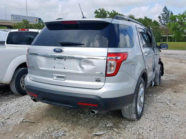 1FM5K8F85FGC03019 - 2015 FORD EXPLORER L SILVER photo 4