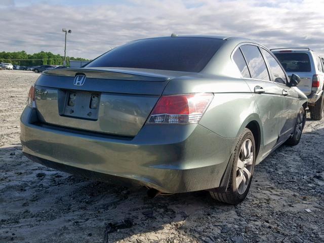 1HGCP26878A017225 - 2008 HONDA ACCORD EXL GREEN photo 4