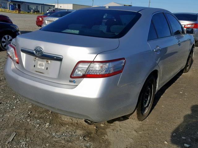 4T1BB3EK8AU124571 - 2010 TOYOTA CAMRY HYBR SILVER photo 4