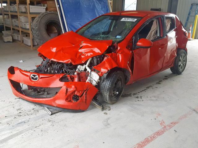 JM1DE1KY5E0185939 - 2014 MAZDA MAZDA2 SPO RED photo 2