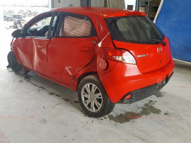 JM1DE1KY5E0185939 - 2014 MAZDA MAZDA2 SPO RED photo 3