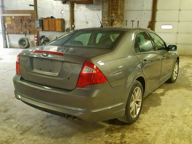 3FAHP0JA5AR373340 - 2010 FORD FUSION SEL GRAY photo 4