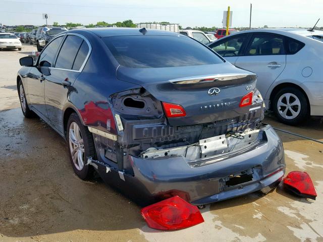 JN1CV6AP1CM933287 - 2012 INFINITI G37 BASE GRAY photo 3