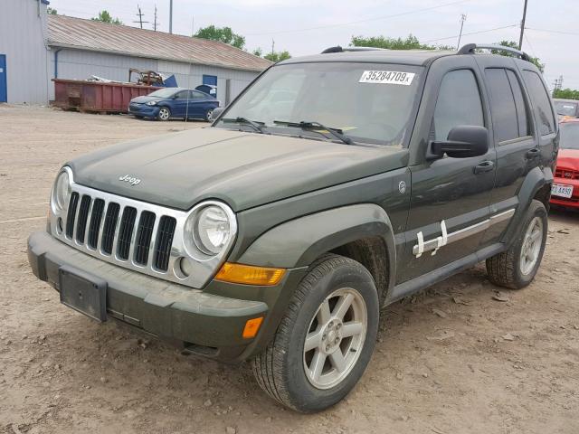 1J4GL58K76W290178 - 2006 JEEP LIBERTY LI GREEN photo 2