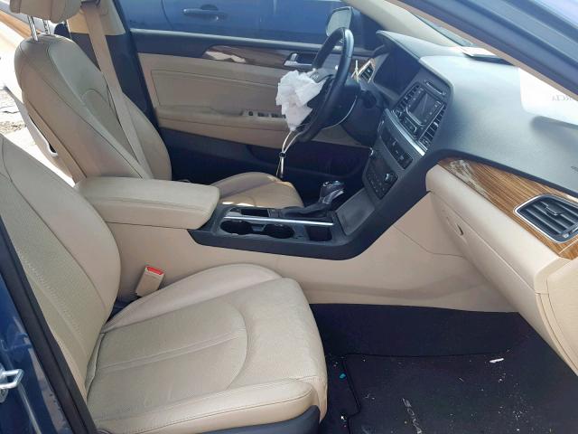 5NPE34AF4FH036177 - 2015 HYUNDAI SONATA SPO BLUE photo 5