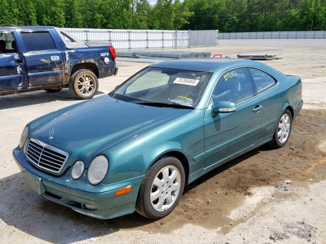 WDBLJ65G82T128151 - 2002 MERCEDES-BENZ CLK 320 TURQUOISE photo 2