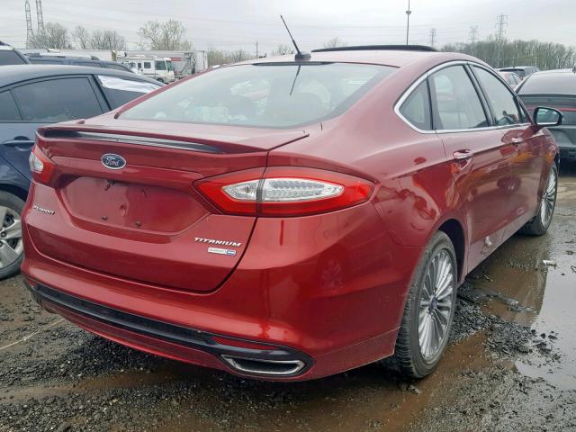 3FA6P0D98DR253626 - 2013 FORD FUSION TIT RED photo 4