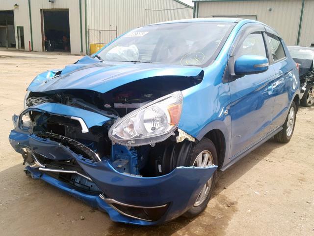 ML32A4HJ1HH013365 - 2017 MITSUBISHI MIRAGE SE BLUE photo 2