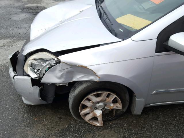 3N1AB6AP3AL652230 - 2010 NISSAN SENTRA 2.0 SILVER photo 9