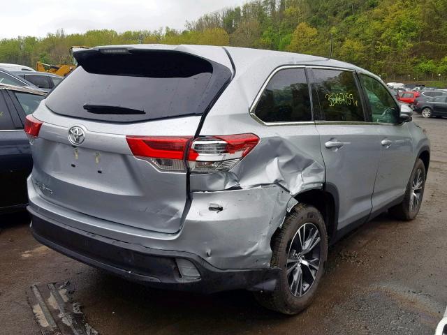 5TDZZRFH6KS292929 - 2019 TOYOTA HIGHLANDER SILVER photo 4