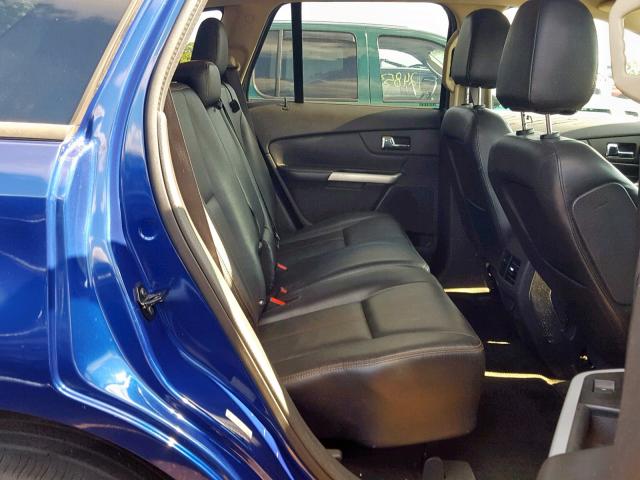 2FMDK3J95DBC91489 - 2013 FORD EDGE SEL BLUE photo 6