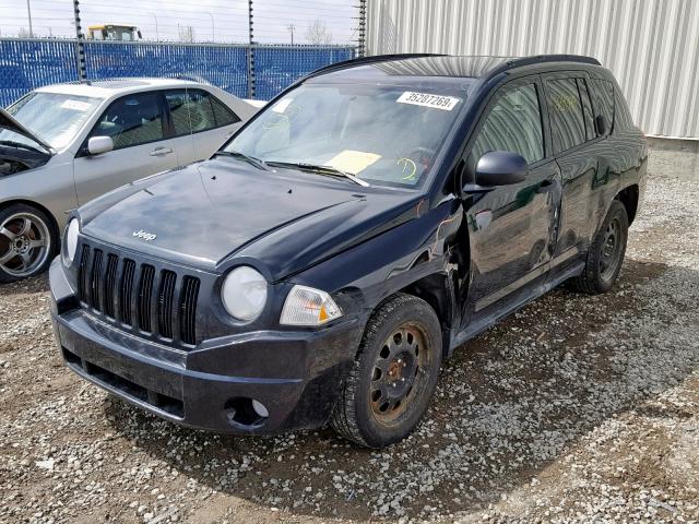 1J8FF47W87D412981 - 2007 JEEP COMPASS BLACK photo 2