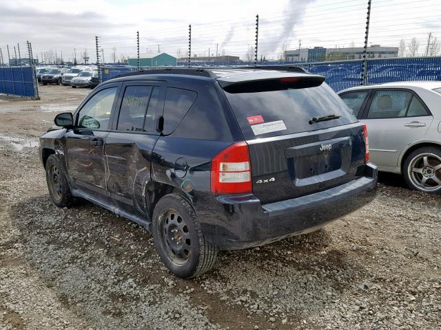 1J8FF47W87D412981 - 2007 JEEP COMPASS BLACK photo 3