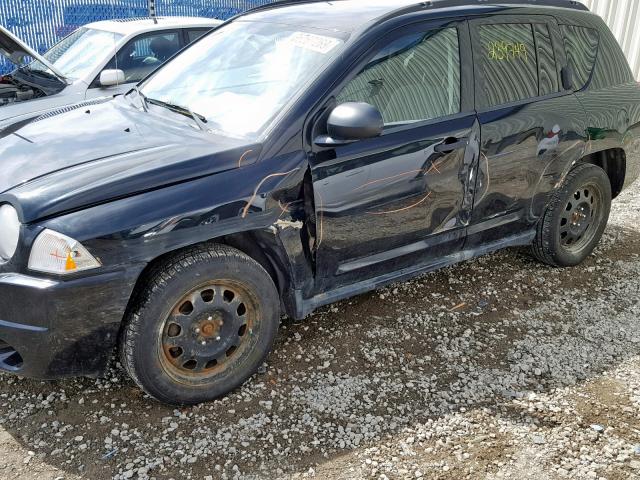 1J8FF47W87D412981 - 2007 JEEP COMPASS BLACK photo 9