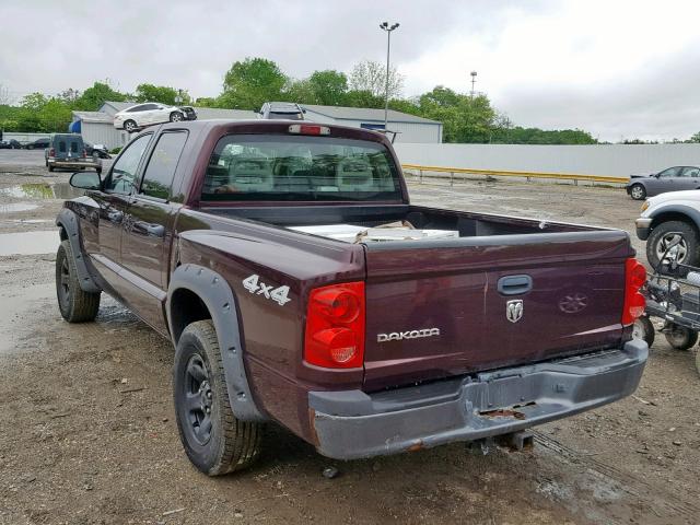 1D7HW28K35S164119 - 2005 DODGE DAKOTA QUA PURPLE photo 3