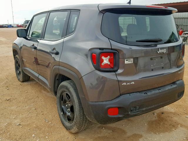 ZACCJBAB3HPF94997 - 2017 JEEP RENEGADE S CHARCOAL photo 3
