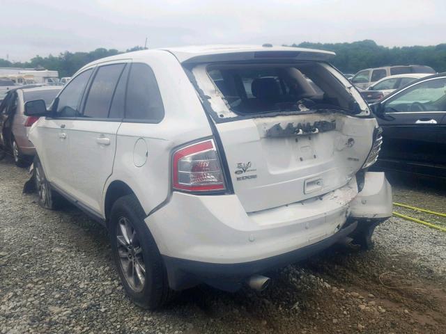 2FMDK38CX9BA33333 - 2009 FORD EDGE SEL WHITE photo 3