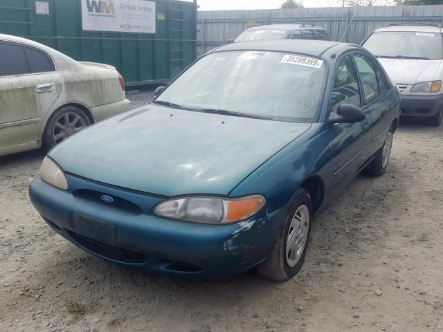 1FALP13P2VW337710 - 1997 FORD ESCORT LX GREEN photo 2