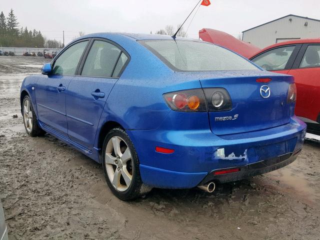 JM1BK123551296568 - 2005 MAZDA 3 S BLUE photo 3